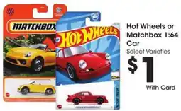Kroger Hot Wheels or Matchbox 1:64 Car offer