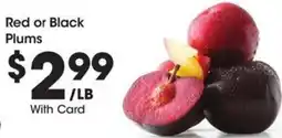 Kroger Red or Black Plums offer
