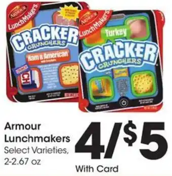 Kroger Armour Lunchmakers offer