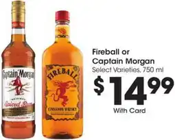 Kroger Fireball or Captain Morgan offer