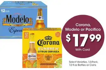 Kroger Corona, Modelo or Pacifico offer
