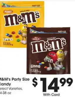 Kroger M&M's Party Size Candy offer