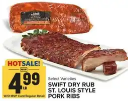 Food Lion Swift dry rub st. louis style pork ribs offer