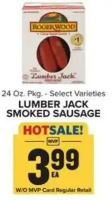 Food Lion Lumber jack smoked sausage offer