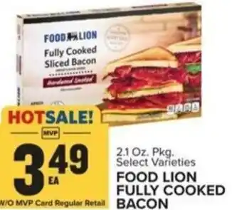 Food Lion Food lion fully cooked sliced bacon offer