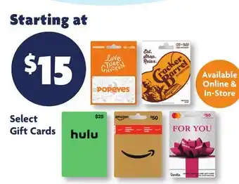 Family Dollar Select Gift Cards offer