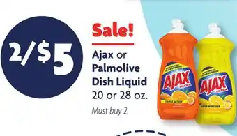 Family Dollar Ajax or Palmolive Dish Liquid offer