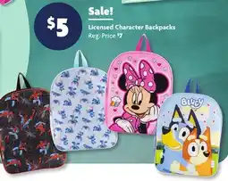 Family Dollar Licensed Character Backpacks offer
