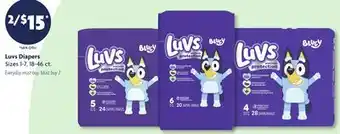 Family Dollar Luvs Diapers offer
