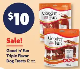 Family Dollar Good'n'Fun Triple Flavor Dog Treats offer