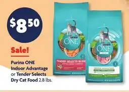 Family Dollar Purina ONE Indoor Advantage or Tender Selects Dry Cat Food offer