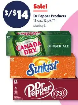 Family Dollar Dr Pepper Products offer