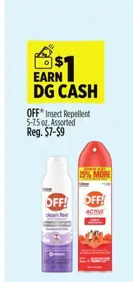 Dollar General OFF Insect Repellent offer