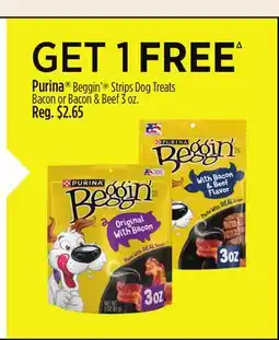 Dollar General Purina Beggin' Strips Dog Treats or Bacon & Beef offer
