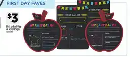 Dollar General First or Last Day of School Signs offer