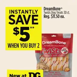 Dollar General DreamBone Twists Dog Treats offer