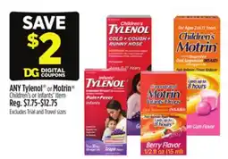 Dollar General ANY Tylenol or Motrin Children's or Infants' Item offer