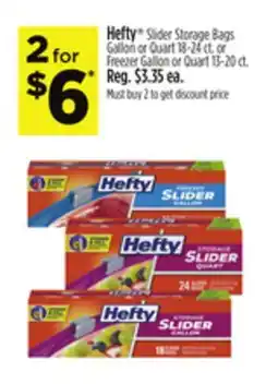 Dollar General Hefty Slider Storage Bags Gallon or Quart offer