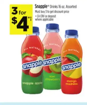 Dollar General Snapple Drinks offer