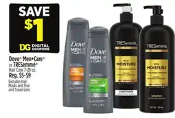 Dollar General Dove Men + Care or TRESemmé offer