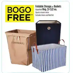 Dollar General Foldable Storage or Baskets offer