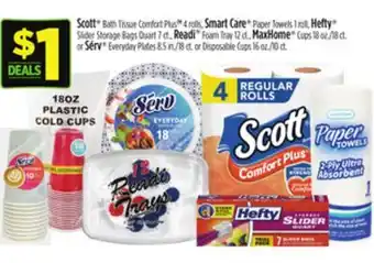 Dollar General Scott , Smart Care , Hefty , Readi MaxHome , Sérv offer
