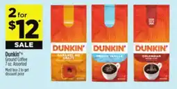 Dollar General Dunkin' Ground Coffee offer