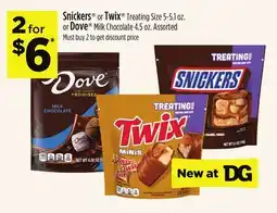 Dollar General Snickers or Twix or Dove offer