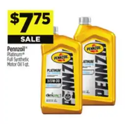 Dollar General Pennzoil Platinum Full Synthetic Motor Oil offer