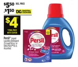Dollar General Persil Liquid Laundry Detergent 25 Load/34 oz. or Ultra Pacs 16 ct offer