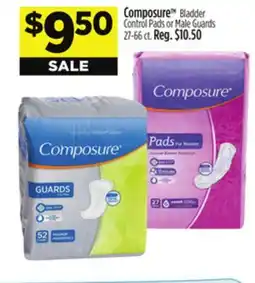 Dollar General Composure TM Bladder Control Pads or Male Guards offer