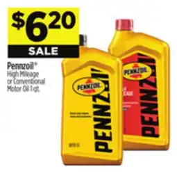 Dollar General Pennzoil High Mileage or Conventional Motor Oil offer