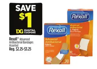 Dollar General Rexall Advanced Antibacterial Bandages offer