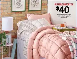 Target Room Essentials twin/ twin extra long puffer comforter offer