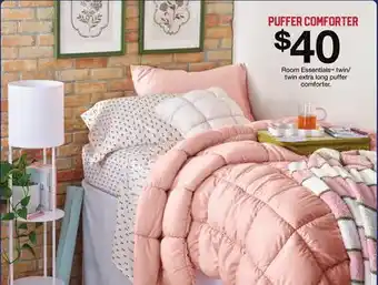 Target Room Essentials twin/ twin extra long puffer comforter offer