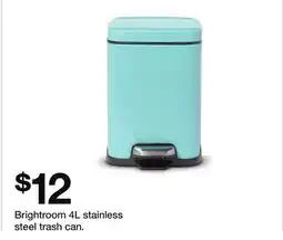 Target Brightroom 4L stainless steel trash can offer