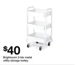 Target Brightroom 3-tier metal utility storage trolley offer