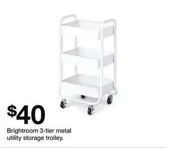 Target Brightroom 3-tier metal utility storage trolley offer