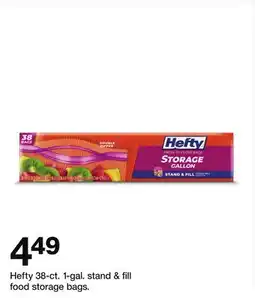 Target Hefty 38-ct. 1-gal. stand & fill food storage bags offer