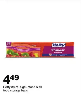 Target Hefty 38-ct. 1-gal. stand & fill food storage bags offer