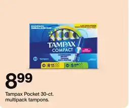 Target Tampax Pocket 30-ct. multipack tampons offer