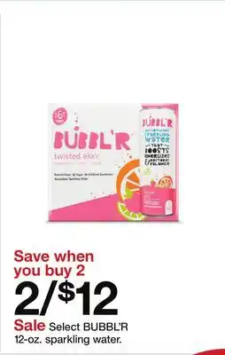 Target Select BUBBL'R 12-oz. sparkling water offer