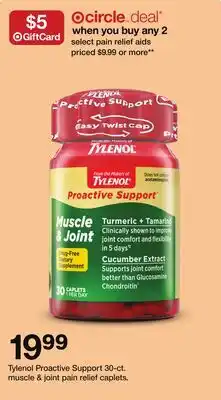 Target Tylenol Proactive Support 30-ct. muscle & joint pain relief caplets offer