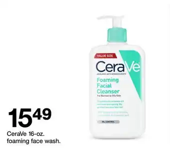 Target CeraVe 16-oz. Foaming Face Wash offer