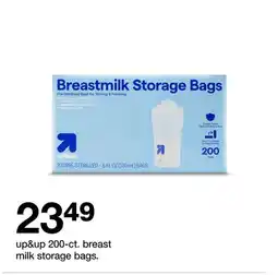 Target up&up 200-ct. breast milk storage bags offer
