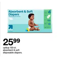 Target up & up 132-ct. absorbent & soft disposable diapers offer