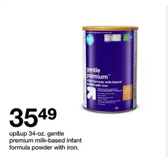 Target up&up 34-oz. gentle premium milk-based infant formula powder with iron offer