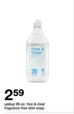 Target up&up 28-oz. free & clear fragrance—free dish soap offer