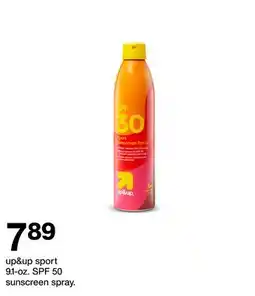Target up & up sport 9.1-oz. SPF 50 sunscreen spray offer