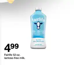 Target Fairlife 52-oz. lactose-free milk offer